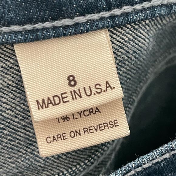 VTG Frankie B Low Rise Flared Jeans Size 8 Made in USA Western Boho - Picture 6 of 9